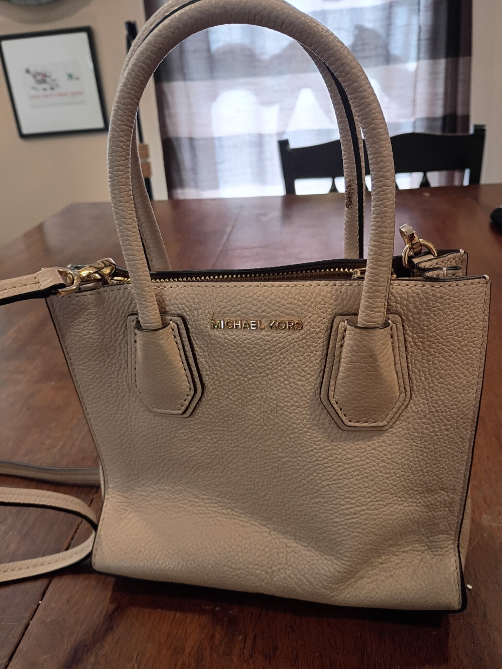 Michael Kors Pebbled Leather Small Satchel in Light Pink